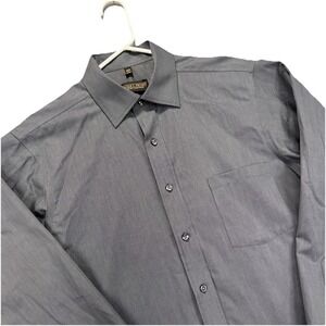 Donald J Trump Shirt Mens 16 34/35 Signature‎ Collection Button Up Gray Non Iron